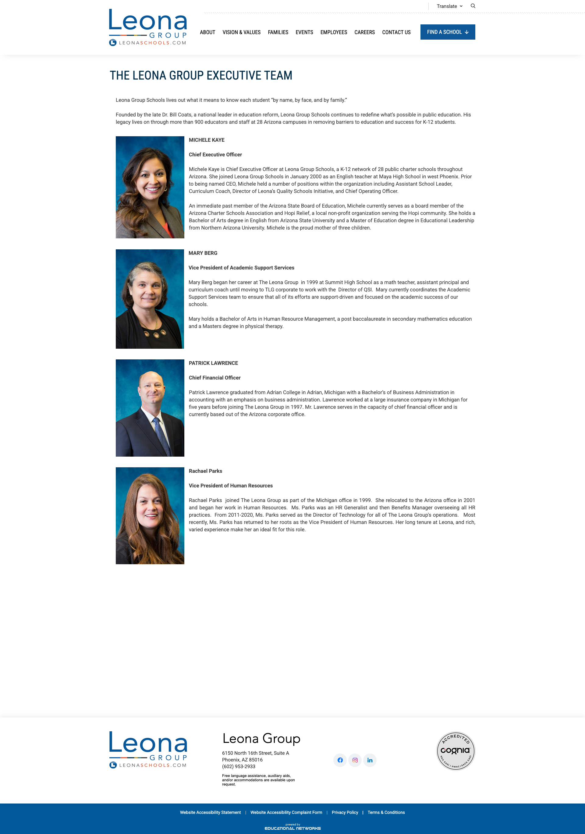 Educational Networks Executive Team